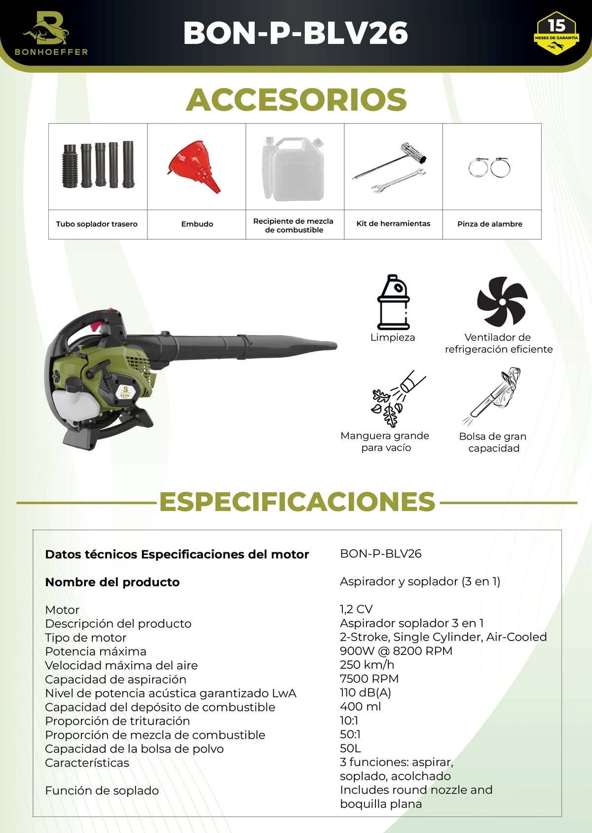 Guadaña Bonhoeffer 44,8CC | Guadañadora Profesional para Fincas y Cultivos